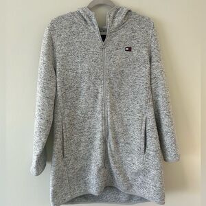 Tommy Hilfiger Jacket Light Gray Knit Fleece
